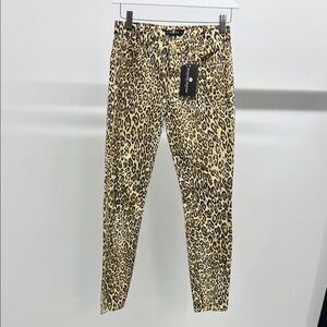 7 For All Mankind Animal Print Skinny Jeans